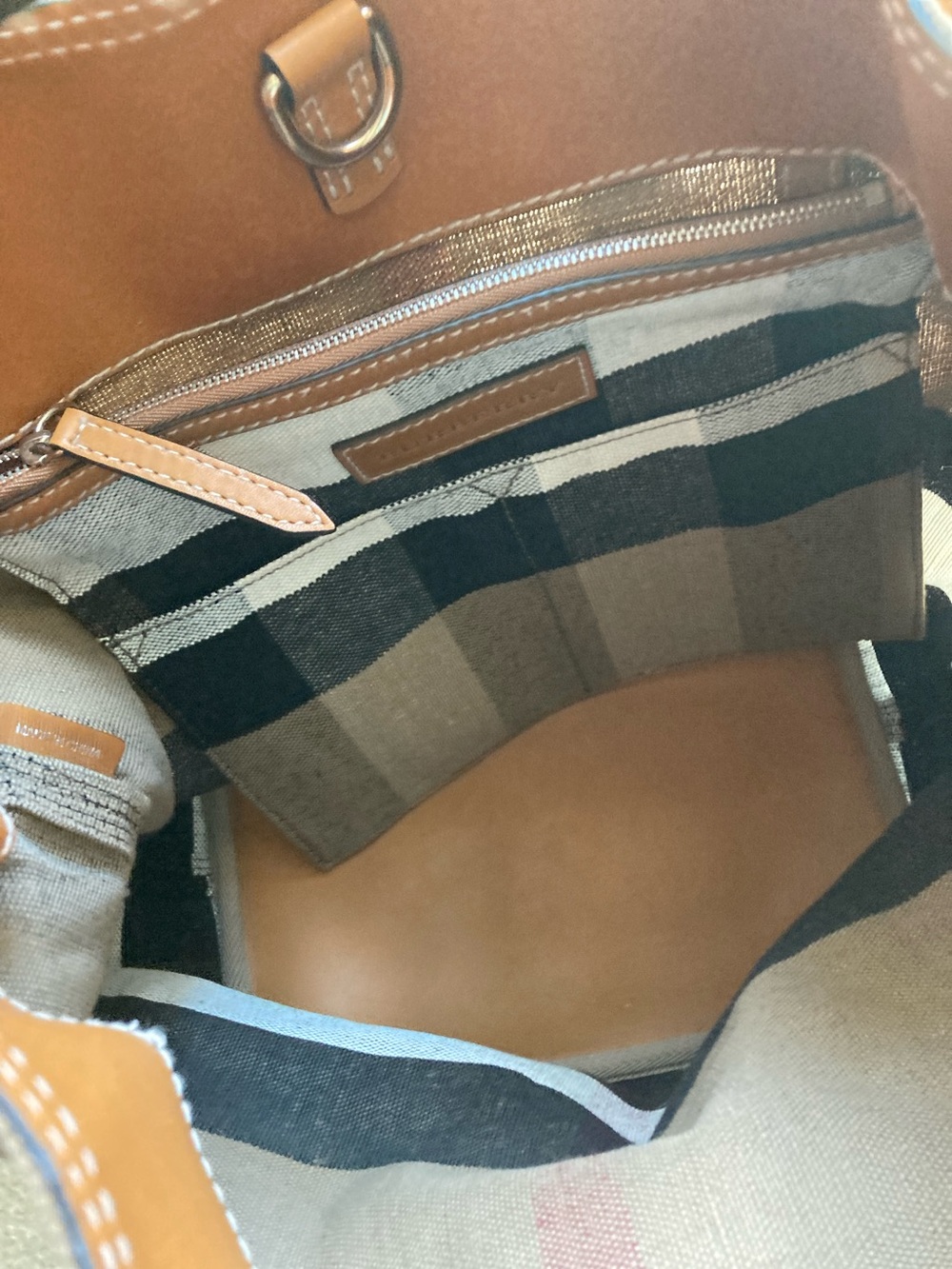 Burberry Canvas Bucket Shoulder Bag with Pochette & Dustbag - Picture 8 of 16
